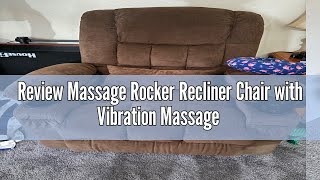 Review Massage Rocker Recliner Chair with Vibration Massage and Heat for Living Room Swivel Recliner [upl. by Ahsets]