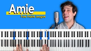 How To Play quotAmiequot by Pure Prairie League Piano TutorialChords for Singing [upl. by Refiffej974]