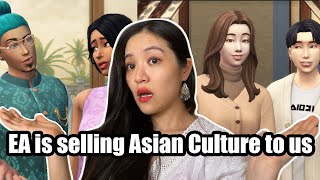 New Kits in the Sims 4 and they are SELLING ASIAN CULTURE to us [upl. by Hannavahs]