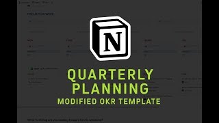 Quarterly planning and OKRs in Notion [upl. by Aisel737]