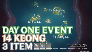 14 LOKASI KEONG FANTASI  KEONG BERGEMA  KEONG FANTASY  VISI YANG MENGGEMA GENSHIN IMPACT EVENT [upl. by Dat]