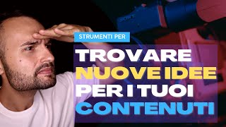 Dove trovare nuove idee per creare contenuti  creators contentcreator contentmarketing [upl. by Ellenad]