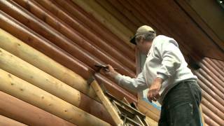 How to Apply Log Home Stain [upl. by Niamreg]