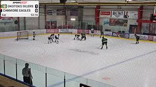 Okotoks vs Canmore 1st period [upl. by Carbo292]