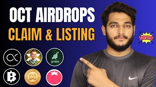 Crypto Airdrops Listing amp Claiming In October Month  Earn Free Crypto 2024 [upl. by Ynnavoeg]