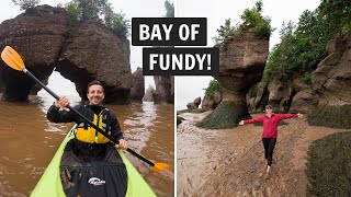 Experiencing the HIGHEST tides in the WORLD at the Bay of Fundy Hopewell Rocks [upl. by Hsotnas536]