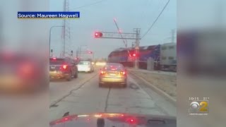 Mokena Metra Stop Has Gate Up As Train Rolls By [upl. by Yolane]