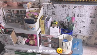 🫶🏻 Desk decor bàn học cùng với tớ  p3🤍✨ [upl. by Kepner]