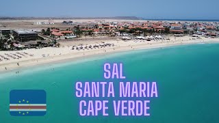 Cape Verde  Sal Island  beautiful beach of Santa Maria recorded by drone  Cabo Verde Kaapverdië [upl. by Winnifred]