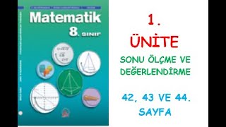 8 SINIF MATEMATÄ°K DERS KÄ°TABI ADA MATBAACILIK YAYINLARI 1 ÃœNÄ°TE SONU Ã–LÃ‡ME VE DEÄžERLENDÄ°RME [upl. by Cleodel]