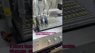 4 colors intelligence automatic enamel machine  Lapel pins painting process in factory [upl. by Yltnerb57]