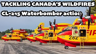 Fighting Quebec Wildfires Bridger Aerospace CL215T action in Maniwaki YMW  CYMW [upl. by Hcra]