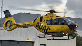 ADAC Luftrettung  Landung Christoph 18  Airbus H135  DHXCC  Main Klinikum Ochsenfurt [upl. by Emile750]