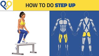 How to do step ups for glutes correctly  The BEST Butt Exercises Technique Tutorial [upl. by Gnov]