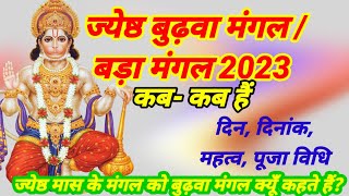 बुढ़वा मंगल 2023l budhwa mangal kab hai 2023 budhwa mangal 2023 date l bada mangal kab hai 2023 [upl. by Aenel173]