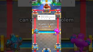 Can golem  egolem 3 crown 👑 clashroyale [upl. by Ecissej586]