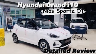 761 Lakh 2024 New Hyundai Grand i10 Nios Sportz DT  Power amp Features Review vikasvlogs11 [upl. by Engvall]