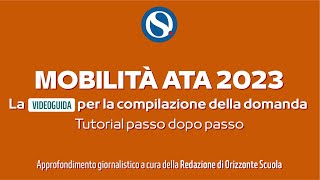 Mobilità ATA 2023 come compilare la domanda TUTORIAL passo dopo passo VERSIONE INTEGRALE [upl. by Alegnaoj968]