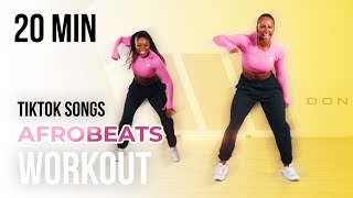 AFROBEAT DANCE WORKOUT  PART 5  TikTok Songs  BURN UP TO 500 CALORIES [upl. by Schnur]