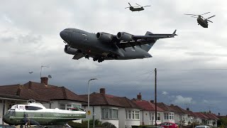 Presidential helicopters arrive in London 🇺🇸 [upl. by French]