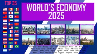 Top 35 Worlds Biggest Economy in 2025  2025 Updated Projected GDP [upl. by Ylle]