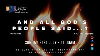 Sunday 21st July 2024  Morning Service LiveStream  1050am Start [upl. by Hnim]