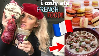 British girl ONLY ate FRENCH food for 24hours [upl. by Yklam]