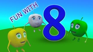 Numbers Song  Number 8  Nursery Rhymes  Original Song By Rhymes Bus [upl. by Tasiana820]