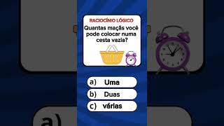 Raciocínio lógico quiz matematica raciociniologico perguntas q quizinteligente quiztime [upl. by Ailaza]