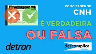 CNH é FALSA ou VERDADEIRA Passo a passo para vc não cair em golpe [upl. by Notsuoh]