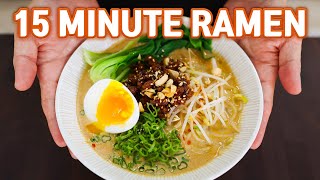 15 Minute Authentic RAMEN at Home Easy TANTANMEN [upl. by Shanney633]