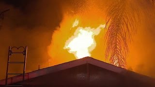 RAW VIDEO Fire engulfs 2 homes in Spring Valley [upl. by Vernita]