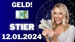 STIER ♉️💶 GROSSER GELDSEGEN FÜR DICH 😱 Horoskop  12Januar 2024 stier tarot [upl. by Neelram715]