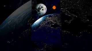 How are the Earth and the Moon visible from space at night space universe [upl. by Ylekalb]