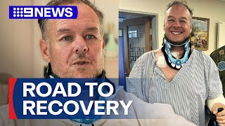 Ben Dobbin’s road to recovery after horrific crash  9 News Australia [upl. by Goode137]