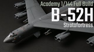 Boeing B52H Stratofortress USAF 1144 Academy 12622 Full Build Video  RWO Models [upl. by Negris673]