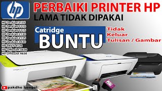 Cara Memperbaiki Printer HP Catridge Buntu printer hp deskjet 2135 printer hp tidak keluar tulisan [upl. by Soalokcin29]