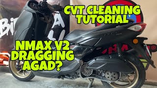 Nmax v2 dragging agad  Cvt cleaning tutorial  Dragging issue [upl. by Elleinaj703]