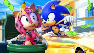 The Rich and Poor Love Story of Sonic and Amy in Roblox  Very Sad Story Sonic in Roblox Stories [upl. by Jeffy]