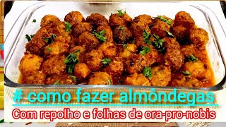 como fazer almôndegas suculentas com repolho receita simples e deliciosa [upl. by Feinstein]