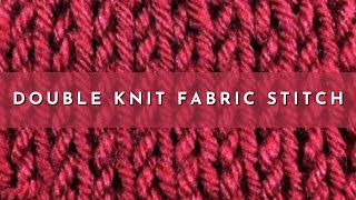 How to Knit the Double Knit Fabric Stitch  Knitting Stitch Pattern  English Style [upl. by Gord]