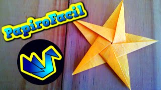 Origami Facil  Como hacer una estrella de 5 puntas [upl. by Enimzaj]