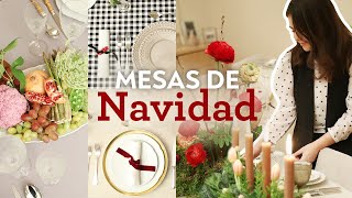 4 Mesas de Navidad  DIY e ideas de decoración [upl. by Thorpe]