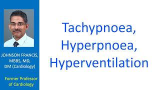 Tachypnoea Hyperpnoea Hyperventilation [upl. by Leitman]