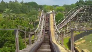 Front Seat Ride POV Wooden Roller Coaster Legoland Florida Coastersaurus 4K HD [upl. by Devin804]