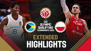 Bahamas 🇧🇸 vs Poland 🇵🇱  Extended Highlights  FIBA OQT 2024 Spain [upl. by Odlavu]