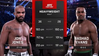 Jon Jones 🆚 Rashad Evans   Simulation on PS5🥊UFC5 [upl. by Pirri428]