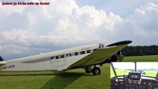 Flying the Junkers Ju 52  From Takeoff to Landing [upl. by Htiffirg240]