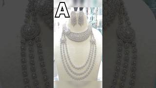 Choose your name first latter and see your diamond necklacen latestcollection2024 newfancydesigner [upl. by Drarreg]