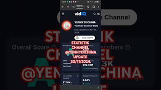 STATISTIK CHANNEL YENNYDICHINA DATA UPDATE 30112024 shorts short [upl. by Etnaed]